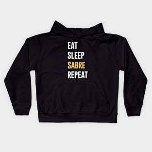 Eat Sleep Sabre Repeat Kids Hoodie